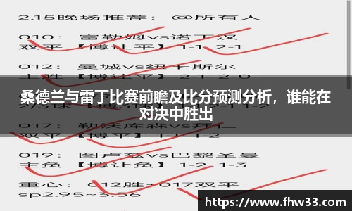 桑德兰与雷丁比赛前瞻及比分预测分析，谁能在对决中胜出