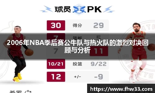 2006年NBA季后赛公牛队与热火队的激烈对决回顾与分析